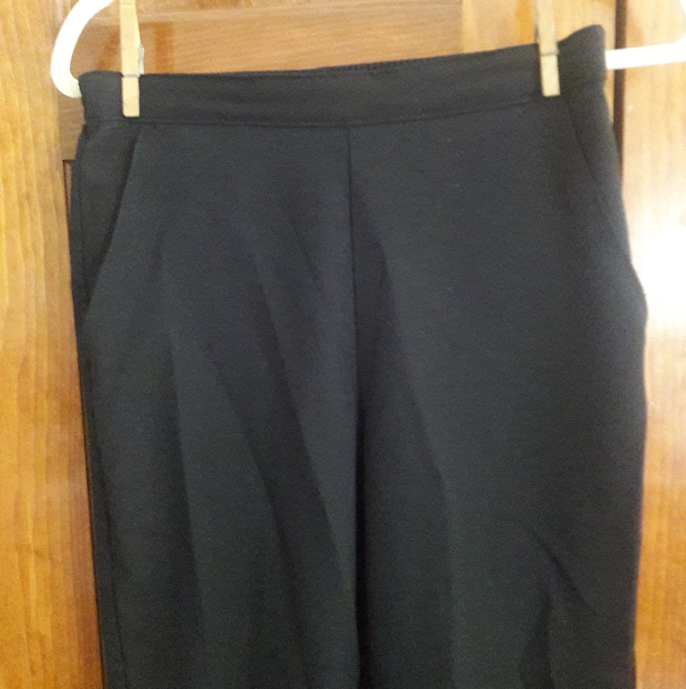 90s Vintage Black High Waist Trousers Petite Fall Vibes Rockabilly Pinup - Picture 4 of 11